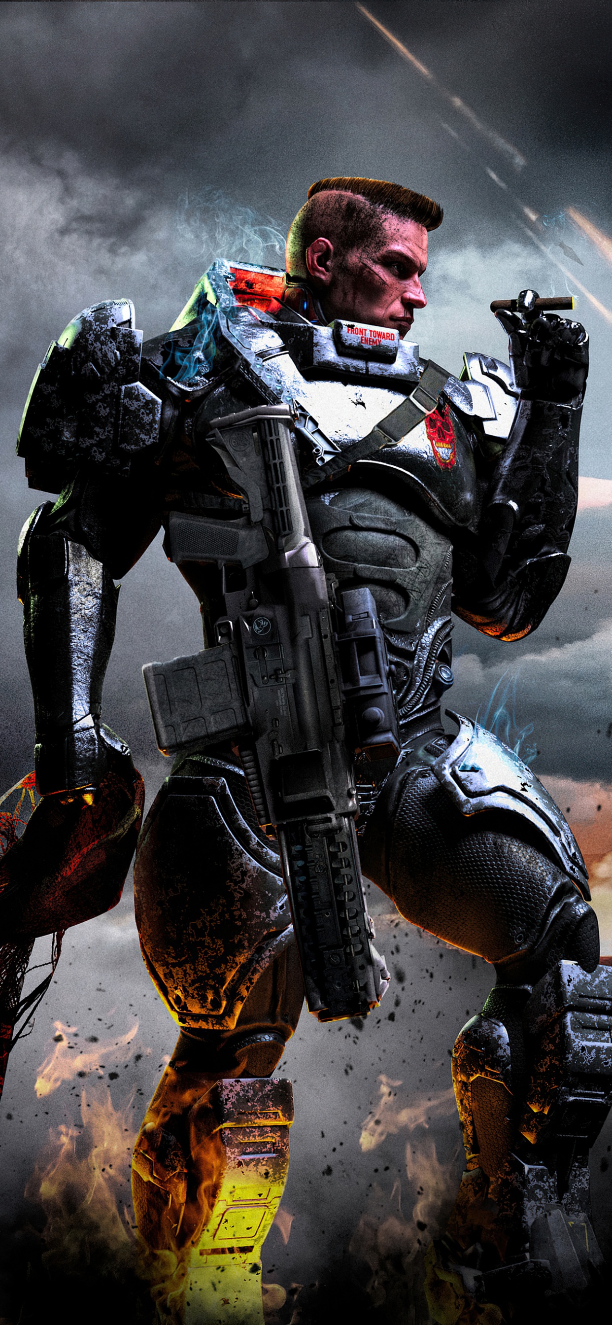 Обои Джейк Кларк, облако, каскадер, игра-боевик, гоночный в разрешении 1242x2688