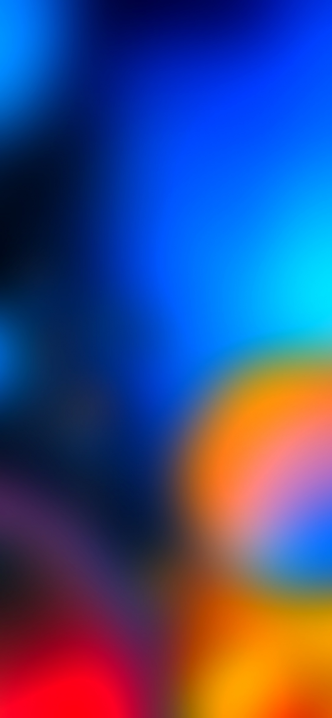 Обои атмосфера, красочность, синий, электрик, полутона и оттенки в разрешении 1125x2436