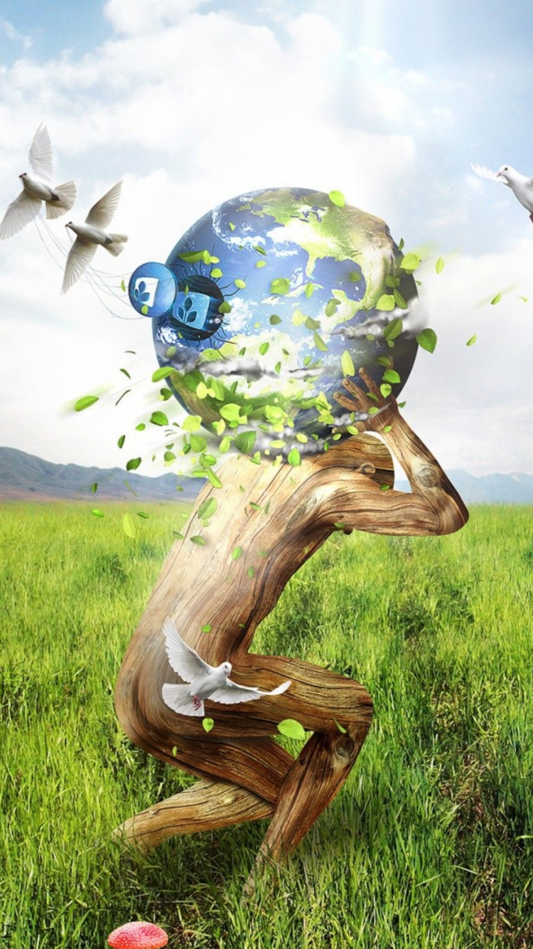 Обои сенокосное угодье, Люди в природе, природный ландшафт, окружающая среда, луг в разрешении 750x1334