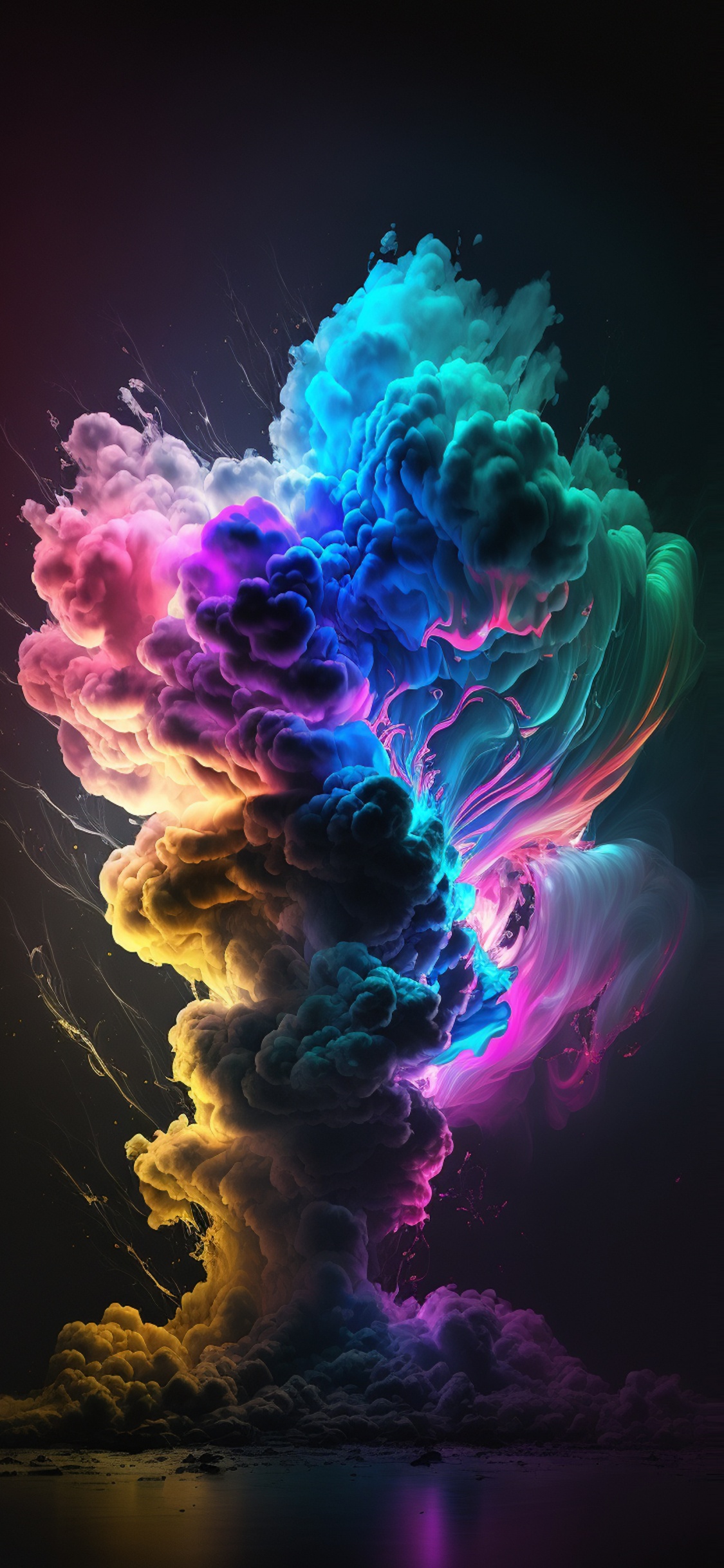 Обои пламя, графический дизайн, тьма в разрешении 1125x2436