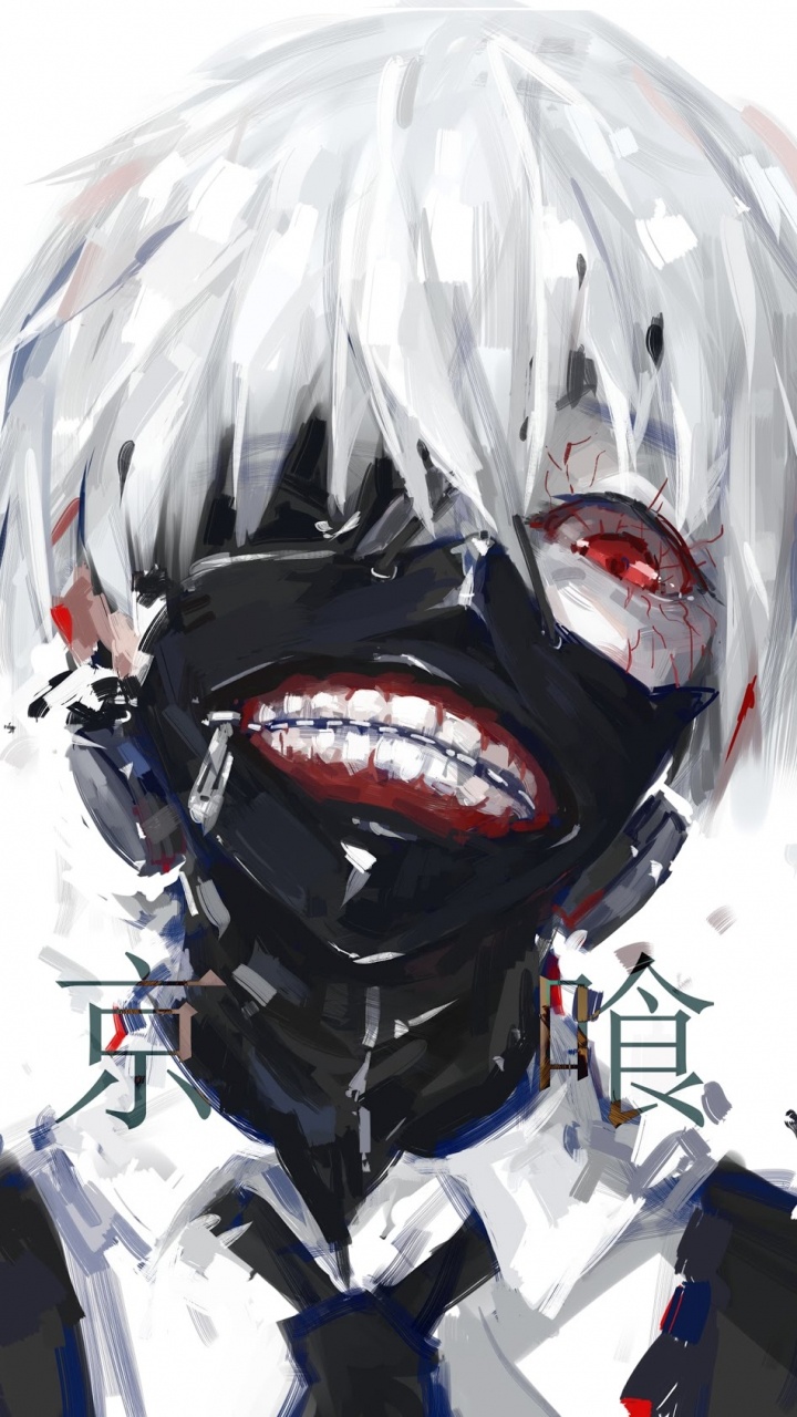 Обои Кен kaneki, Токио вурдалак, аниме, вымышленный персонаж, вурдалак в разрешении 720x1280