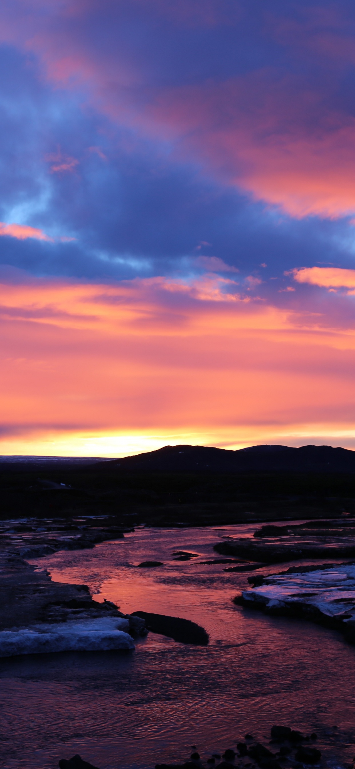 Обои рассвет, Canon, послесвечение, сумрак, вода в разрешении 1242x2688