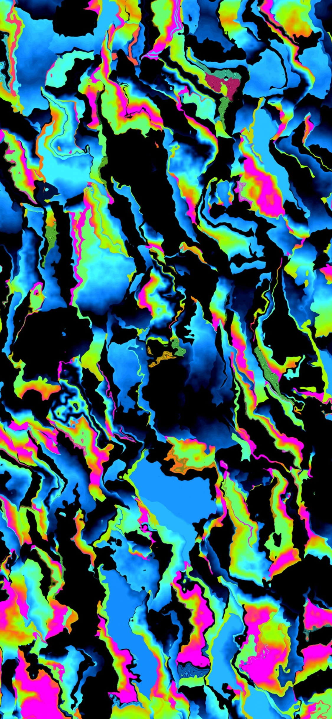 Обои дерево, графический дизайн, риф, психоделия, арт в разрешении 1125x2436