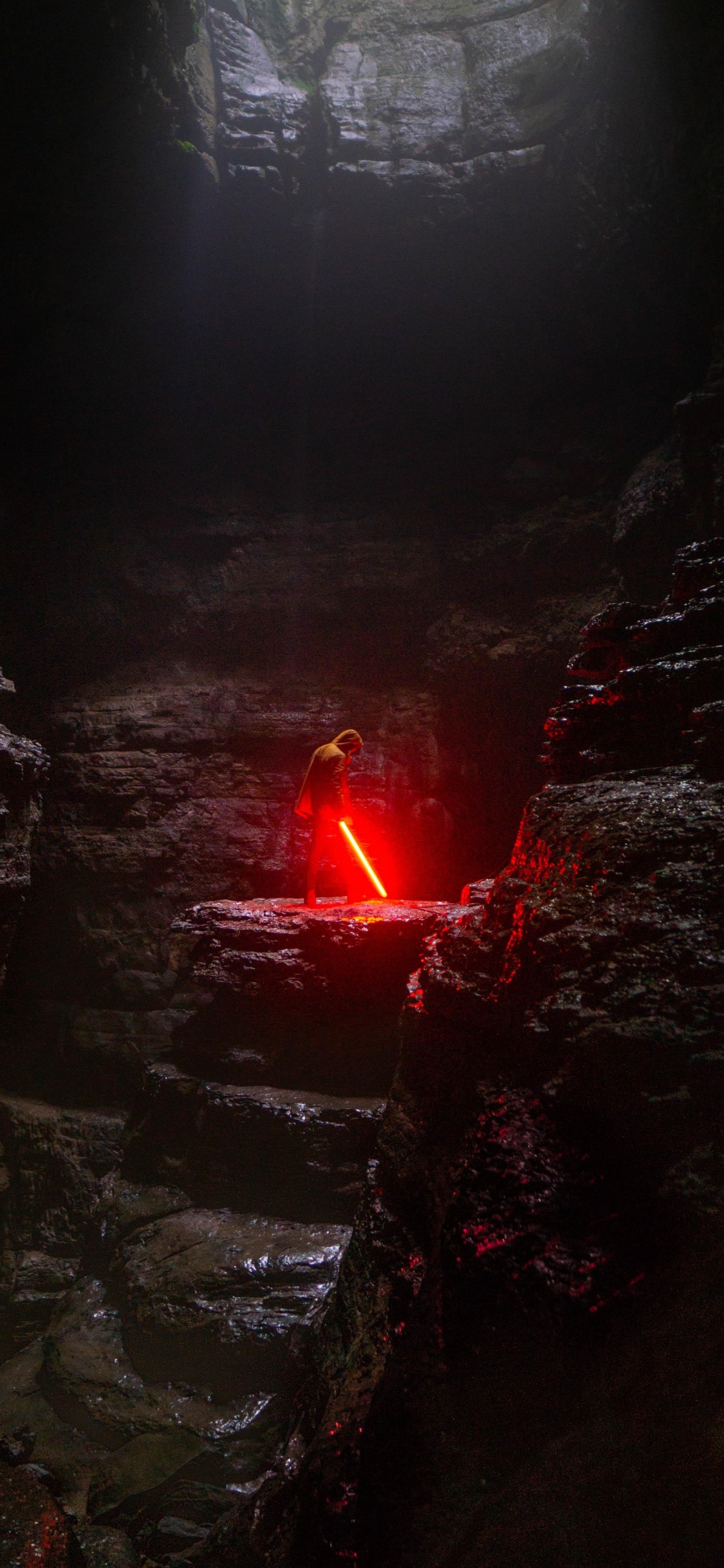 Обои Дарт Вейдер, световой меч, звездные войны, ситхи, джедай в разрешении 1125x2436