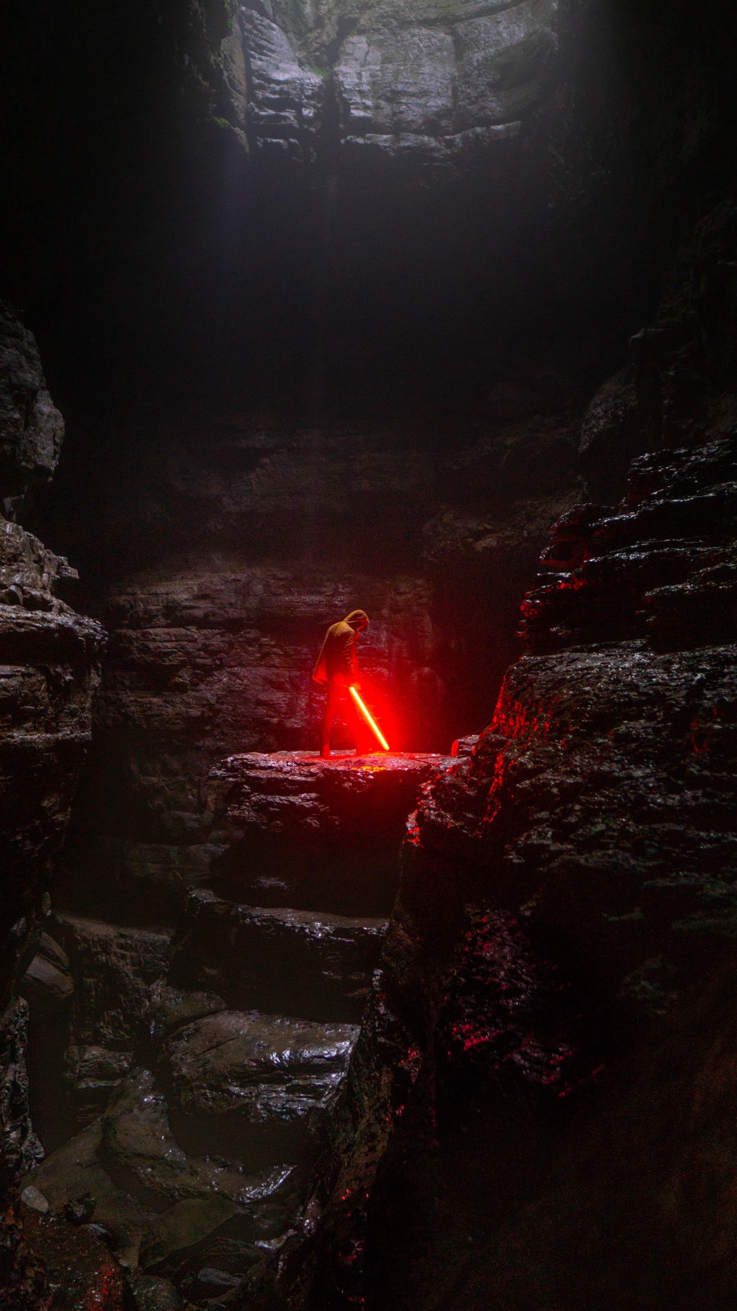 Обои Дарт Вейдер, световой меч, звездные войны, ситхи, джедай в разрешении 1440x2560