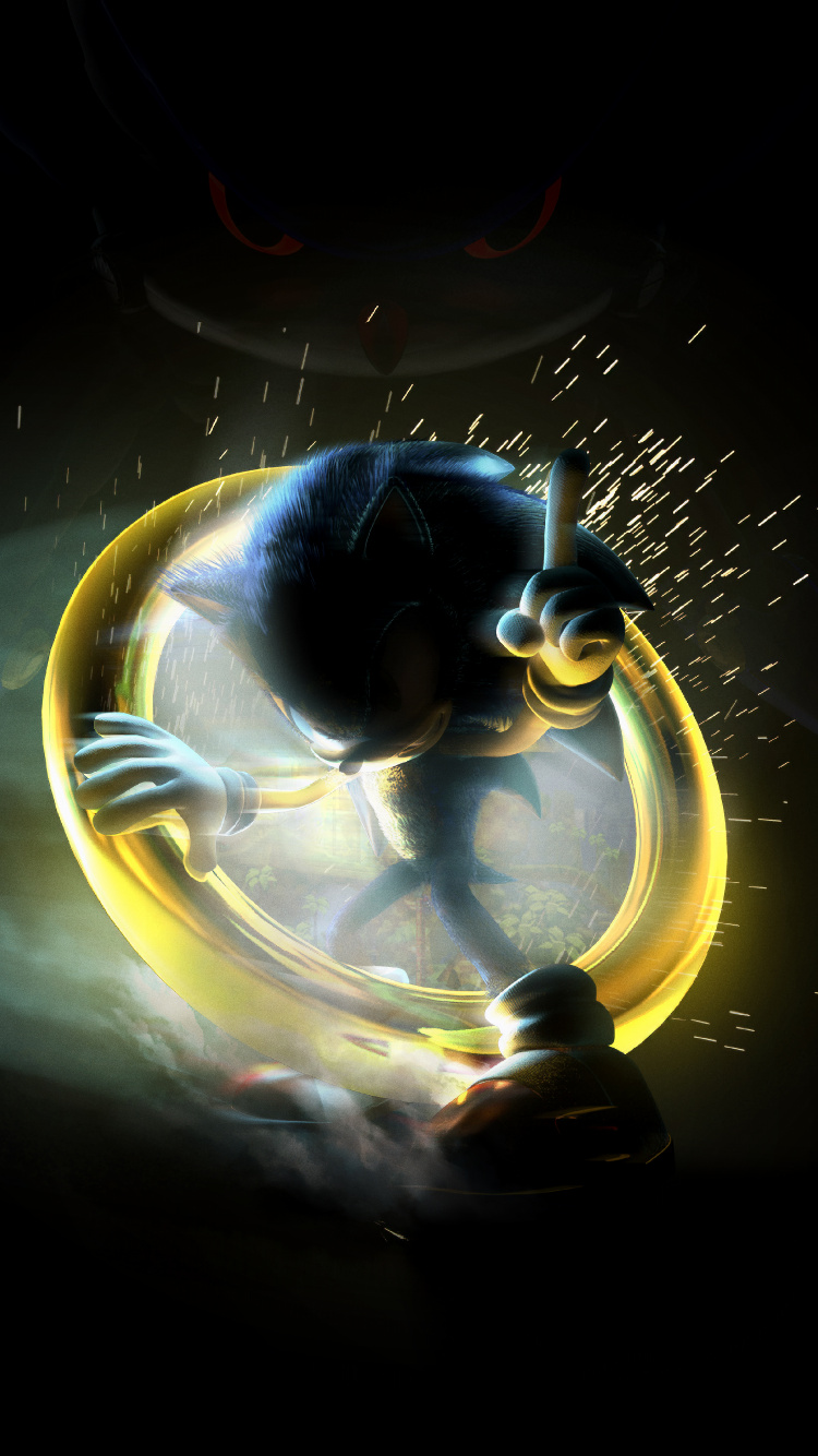 Обои Ежик Соник, свет, постер, Sega Америки, Постер фильма в разрешении 750x1334