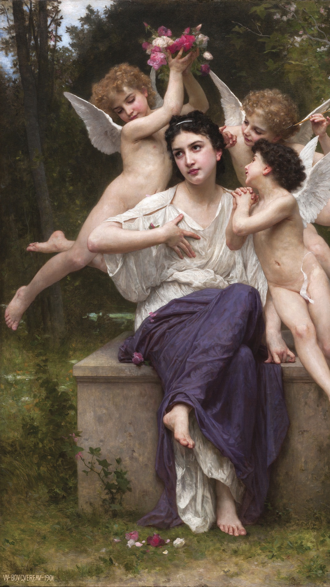 Обои Рве-де-сена, арт, масляная живопись, живопись, холст в разрешении 1080x1920