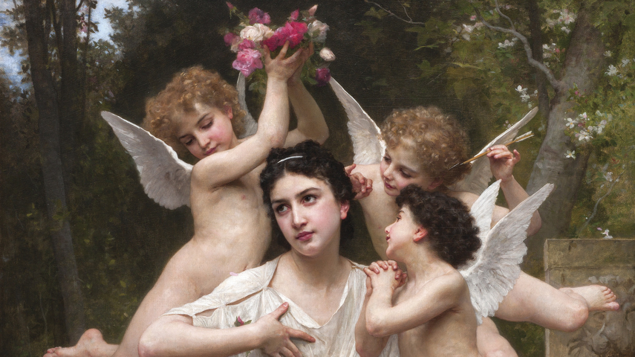 Обои Рве-де-сена, арт, масляная живопись, живопись, холст в разрешении 1280x720