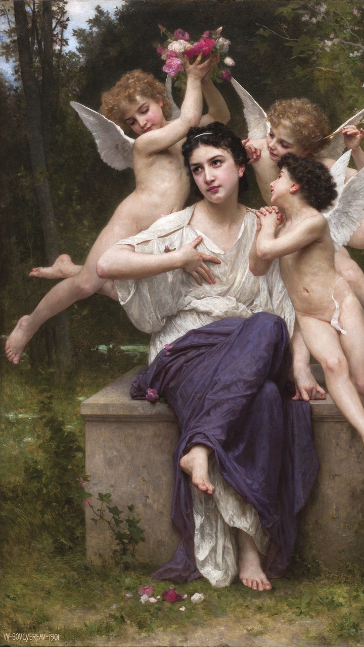 Обои Рве-де-сена, арт, масляная живопись, живопись, холст в разрешении 720x1280