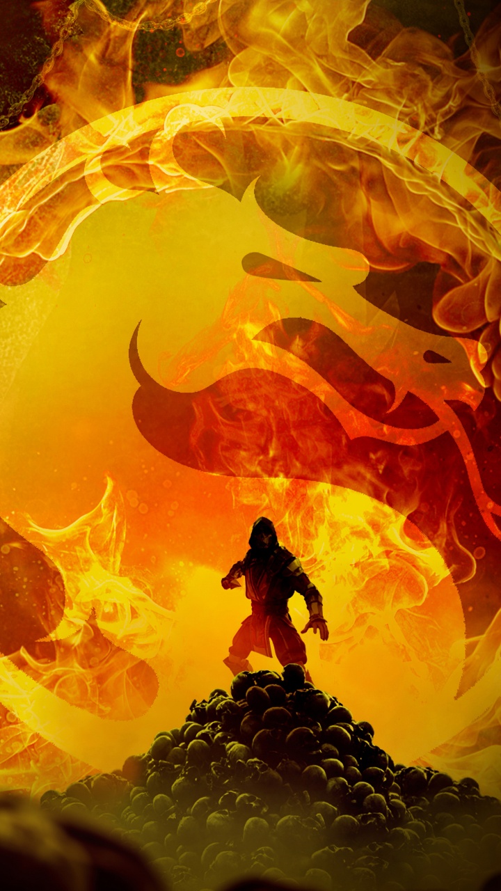 Обои Мортал Комбат 11, mortal kombat x, мортал комбат, Скорпион, playstation 4 в разрешении 720x1280