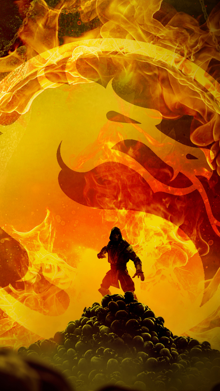 Обои Мортал Комбат 11, mortal kombat x, мортал комбат, Скорпион, playstation 4 в разрешении 750x1334