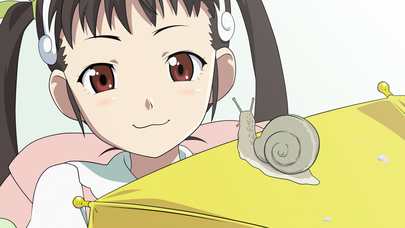 Обои мультфильм, ребенок, волос, выражение лица, улитка в разрешении 1366x768