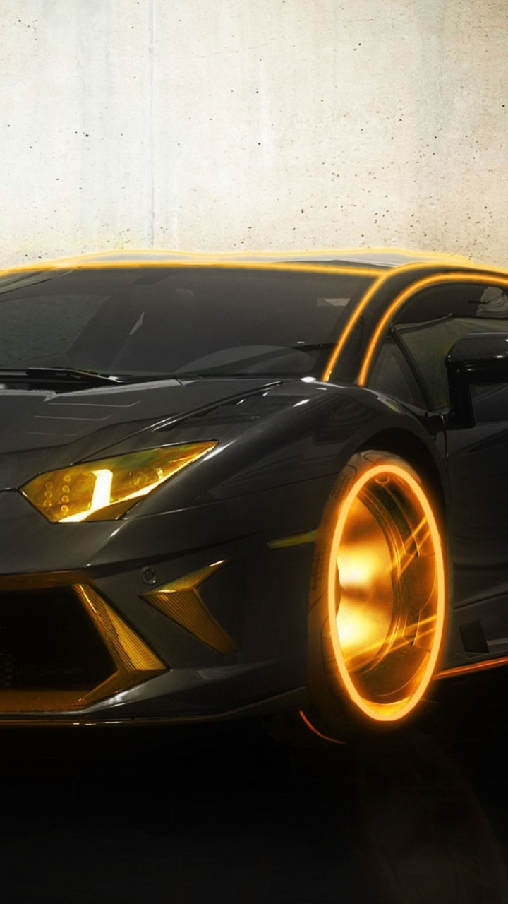 Обои золотой Ламборджини, Ламборгини авентадор, Ламборджини, авто, lamborghini veneno в разрешении 720x1280