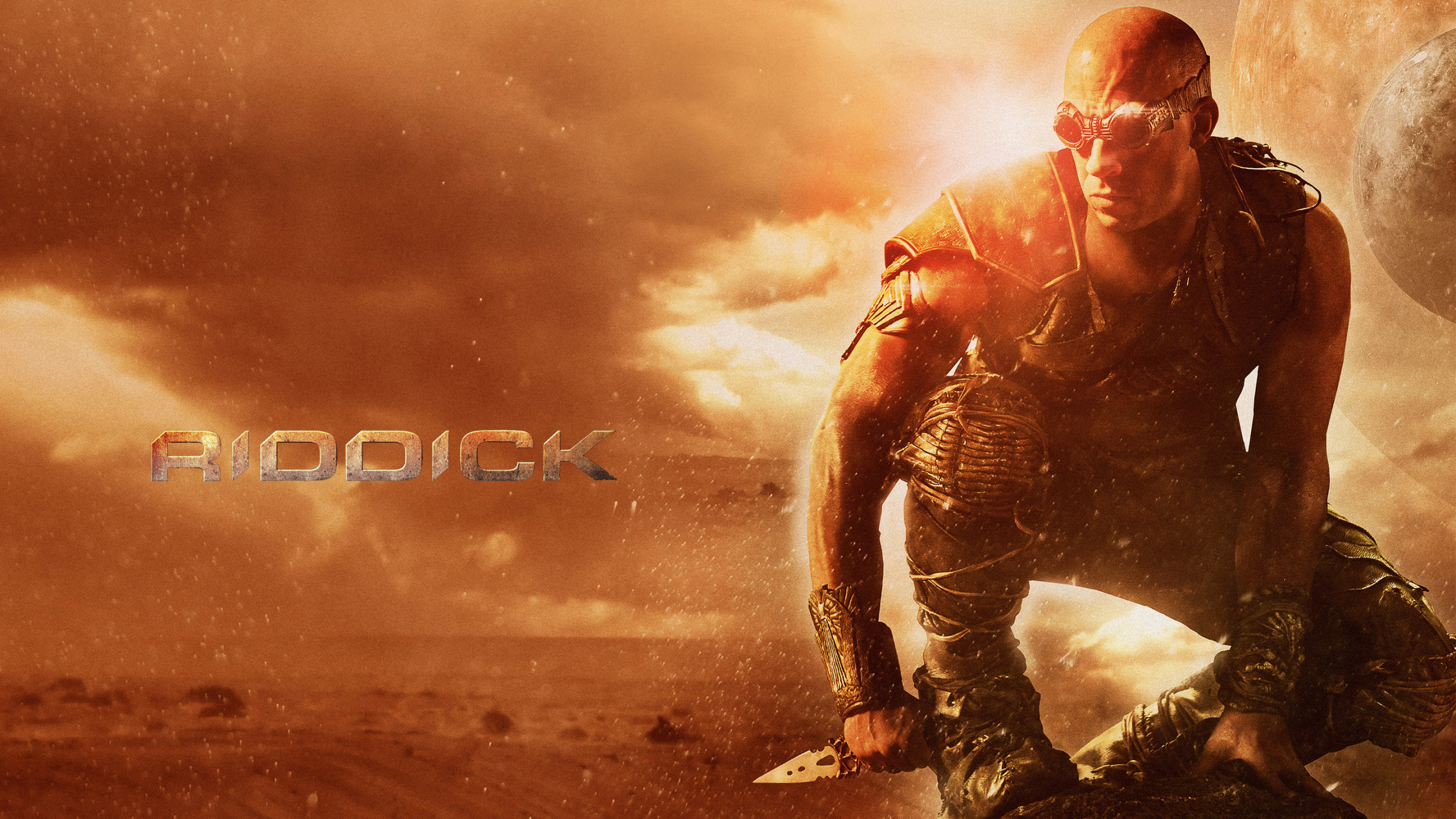 Обои Научная фантастика, боевик, 2013, мифология, Риддик 2013 в разрешении 2560x1440