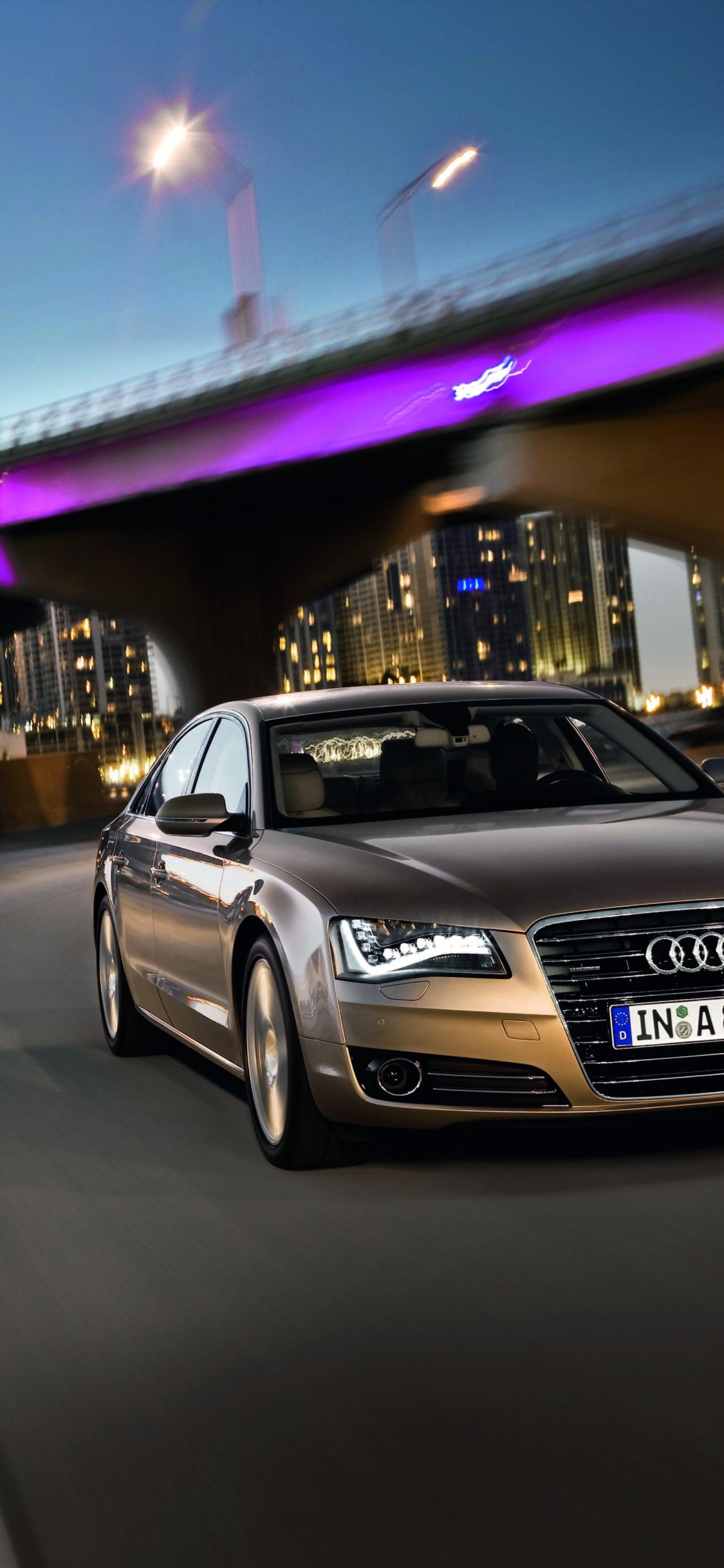 Обои audi, 2012 Audi А8, авто, представительский автомобиль, audi quattro концепт в разрешении 1125x2436