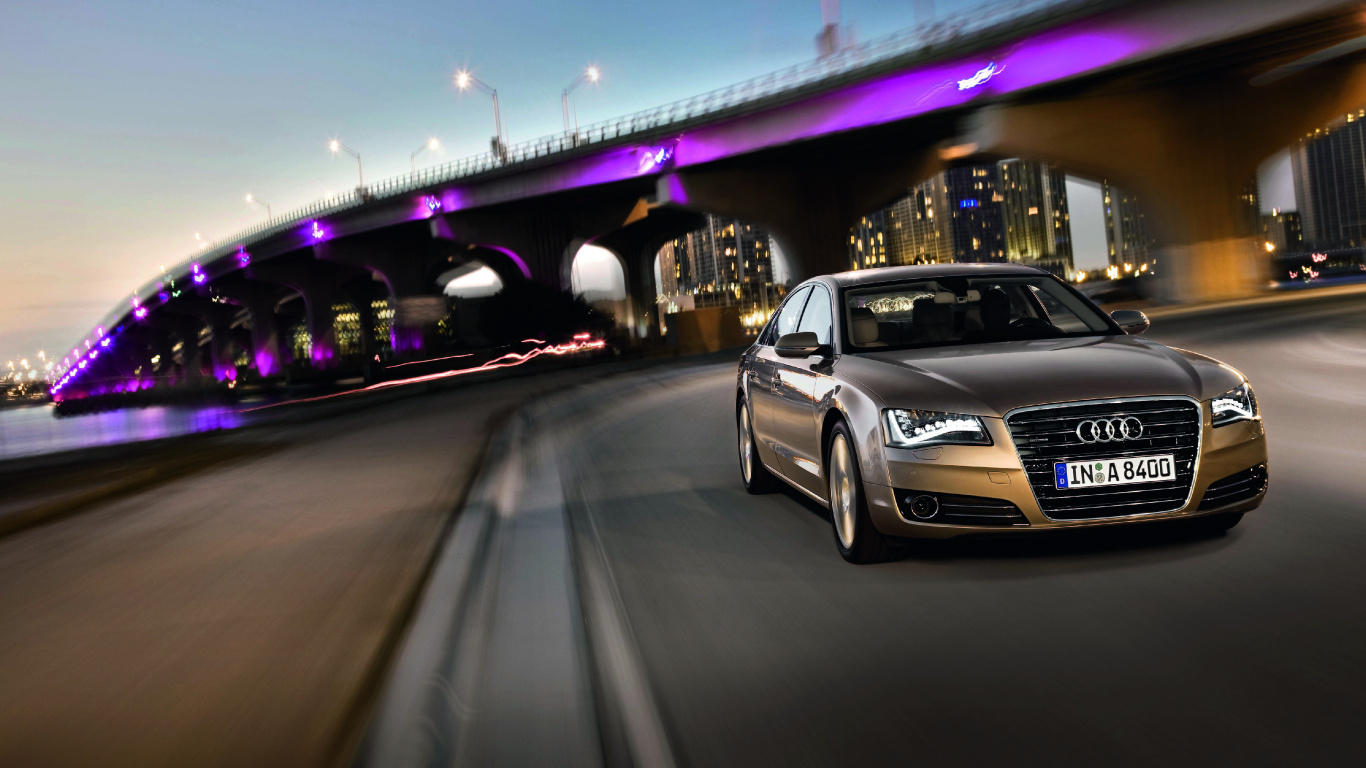 Обои audi, 2012 Audi А8, авто, представительский автомобиль, audi quattro концепт в разрешении 1366x768