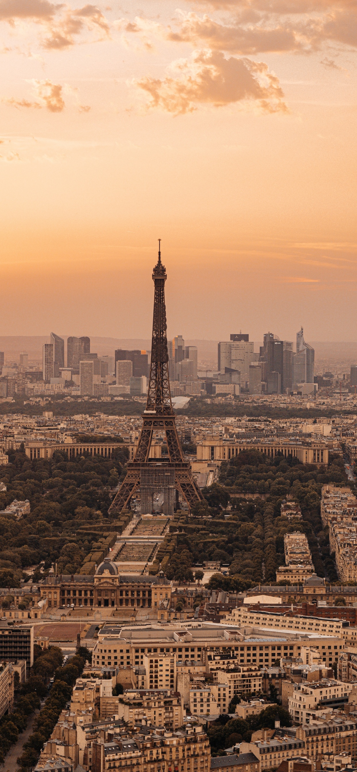 Обои Париж, Башня Монпарнас, Эйфелева башня, Муза Родена, Монпарнас в разрешении 1242x2688