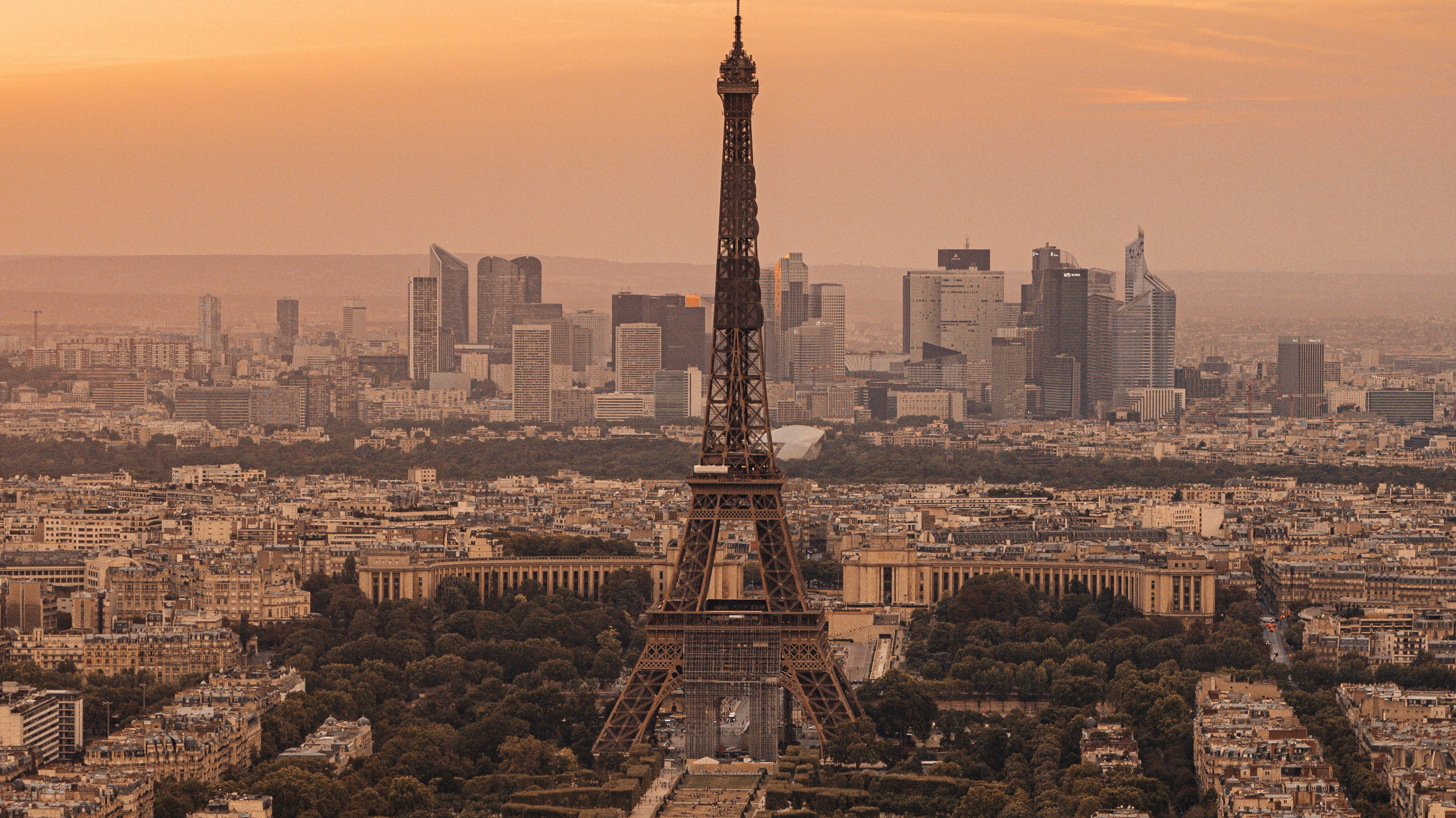 Обои Париж, Башня Монпарнас, Эйфелева башня, Муза Родена, Монпарнас в разрешении 3840x2160