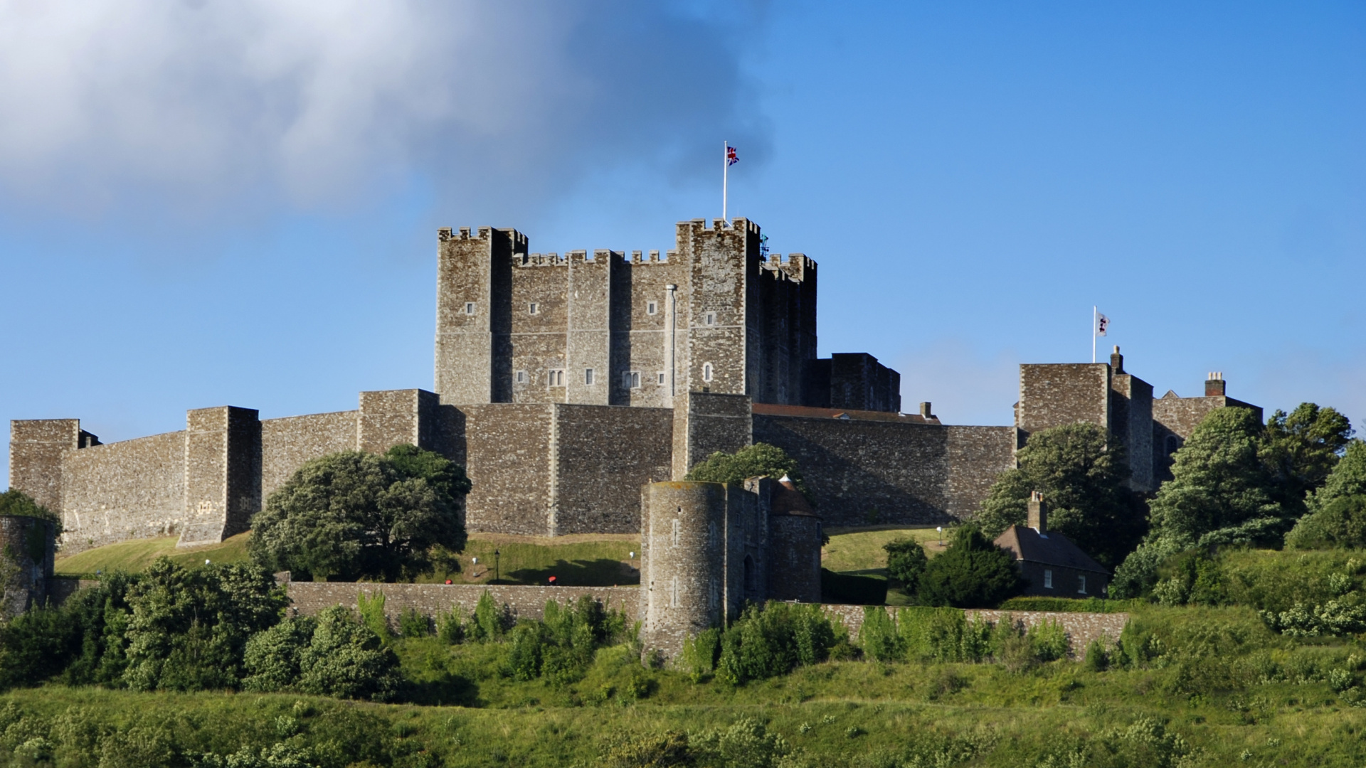 Обои Дуврский Замок, замок, фортификация, развалины, здание в разрешении 1920x1080