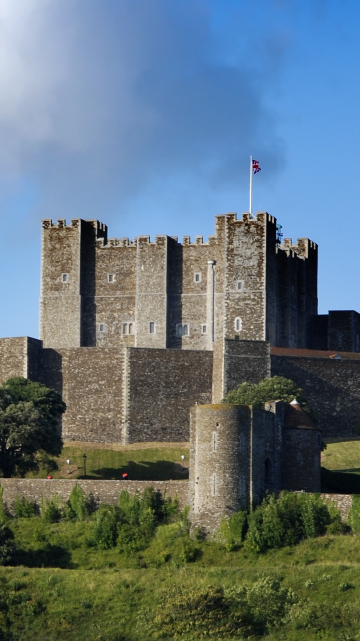 Обои Дуврский Замок, замок, фортификация, развалины, здание в разрешении 720x1280