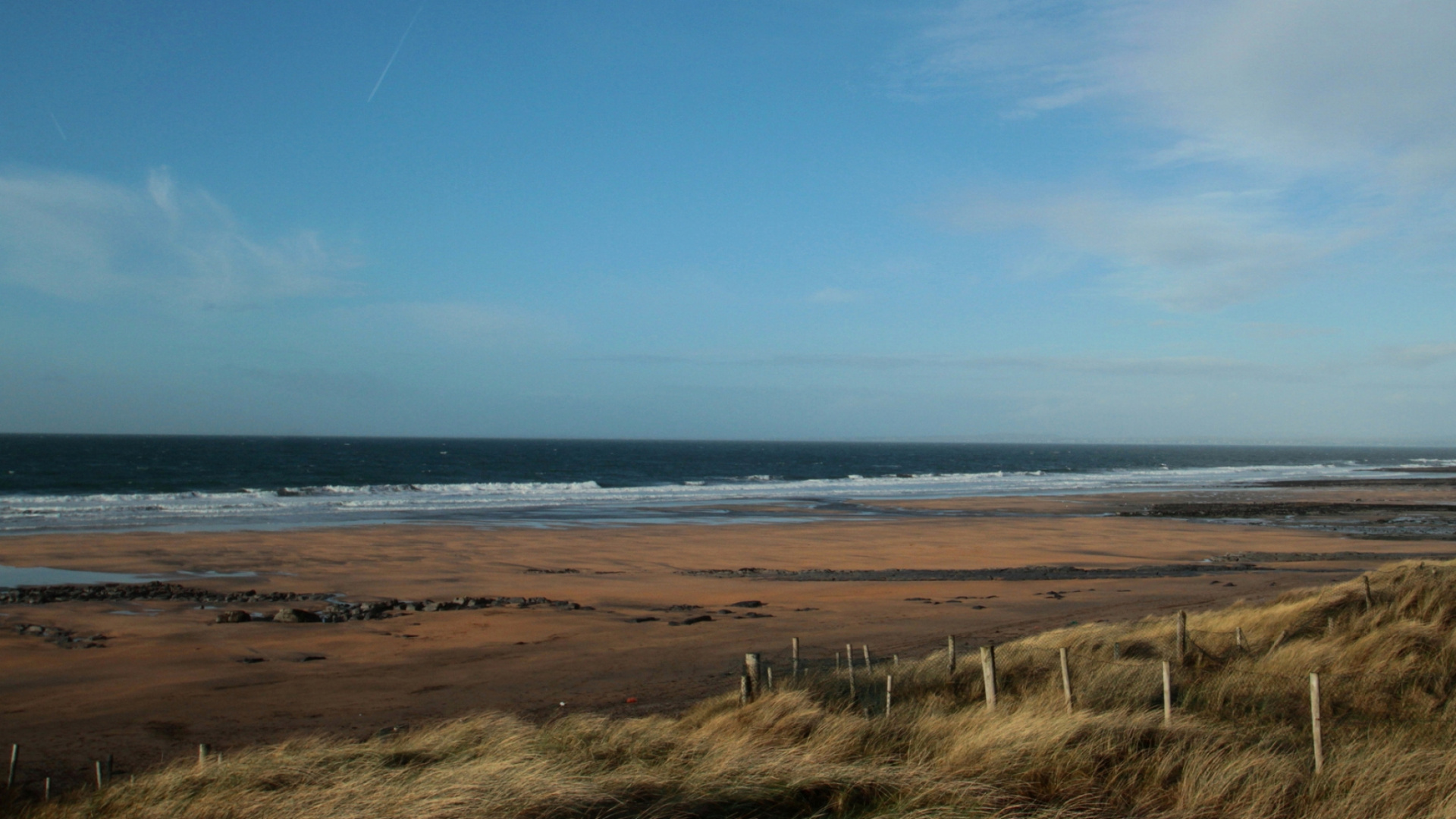 Обои горизонт, побережье, пляж, море, берег в разрешении 1920x1080