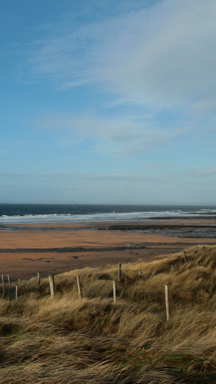 Обои горизонт, побережье, пляж, море, берег в разрешении 750x1334