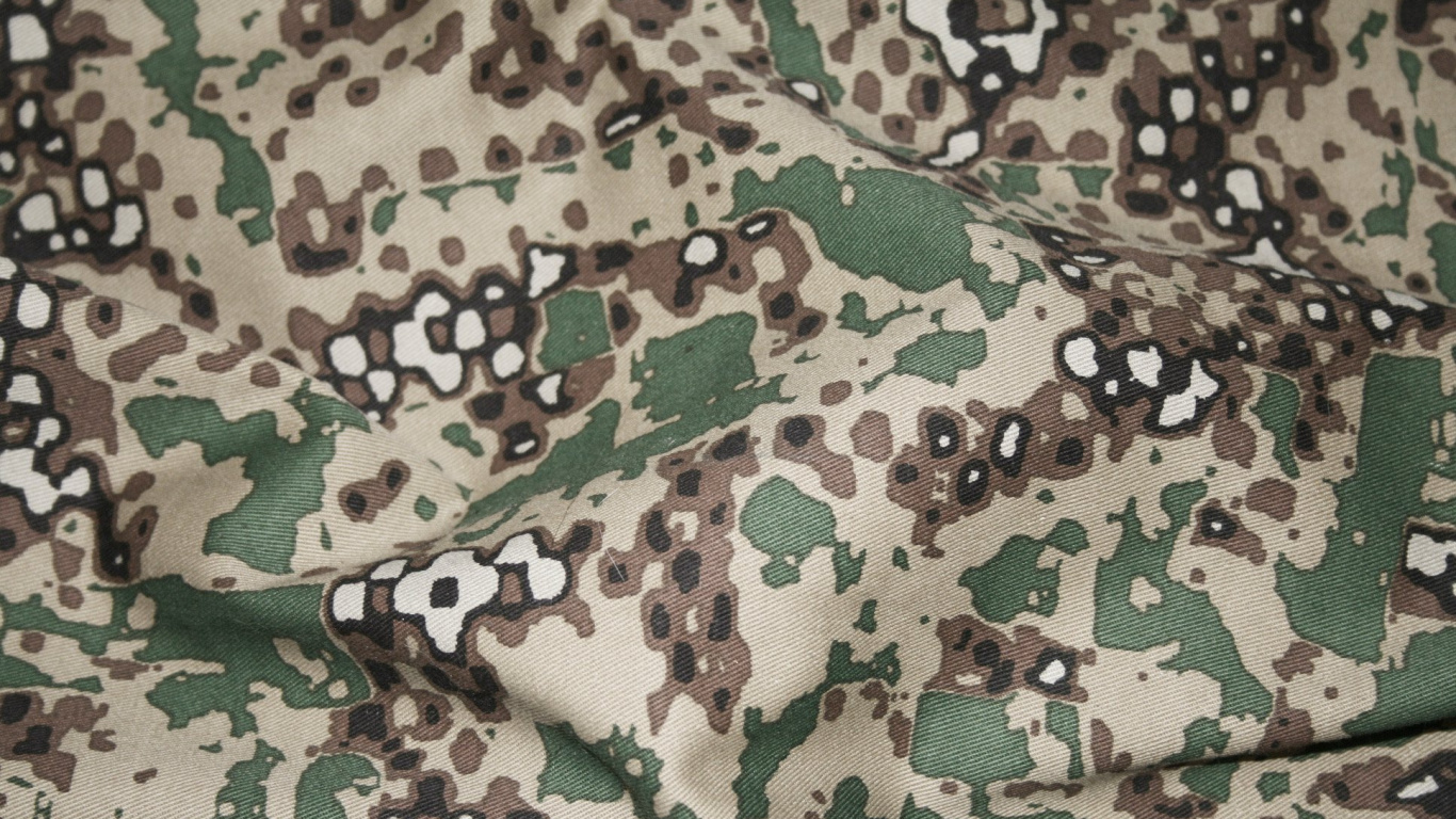 Обои военный камуфляж, камуфляж, форма, Боевая униформа, узор в разрешении 1366x768