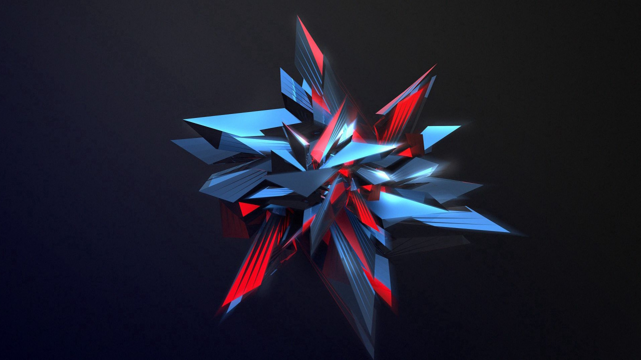 Обои треугольник, искусство, арт, электрик, круг в разрешении 1280x720