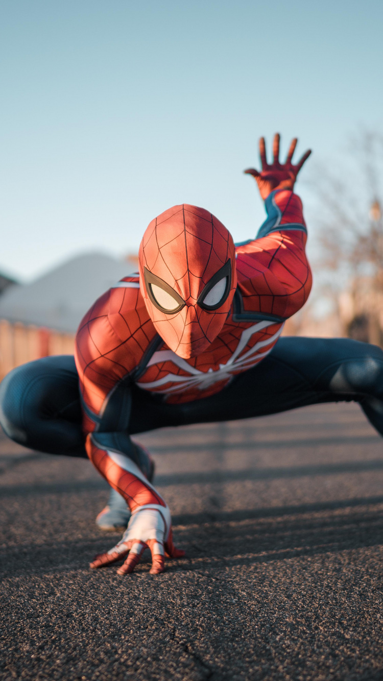 Обои человек-паук, Капитан Америка, супергерой, Железный человек, Танос в разрешении 750x1334