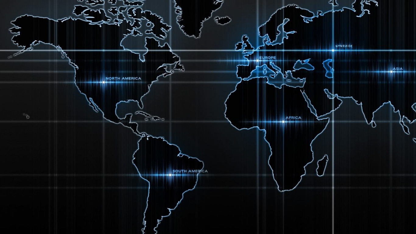 Обои карта мира, карта, мир, линия, дизайн в разрешении 1366x768