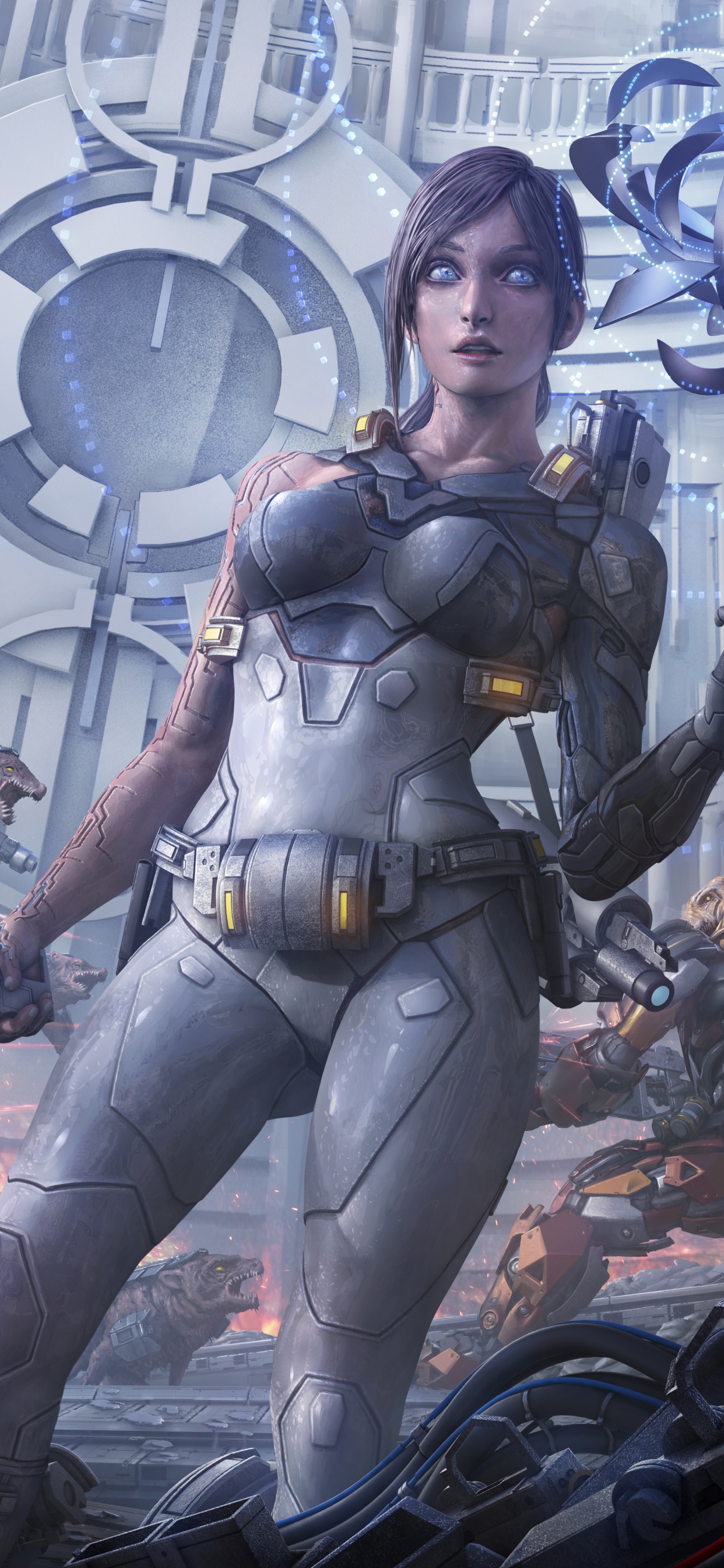 Обои арт, цифровое искусство, произведение искусства, артист, Научная фантастика в разрешении 1242x2688