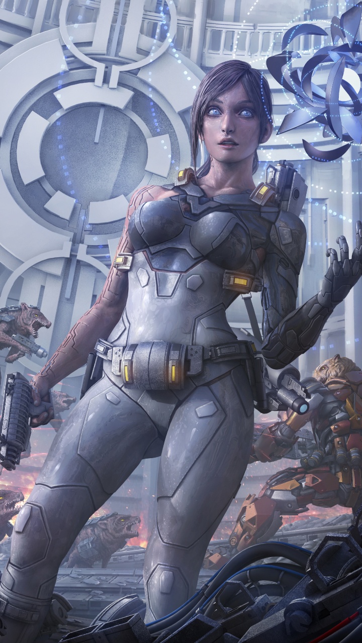 Обои арт, цифровое искусство, произведение искусства, артист, Научная фантастика в разрешении 720x1280