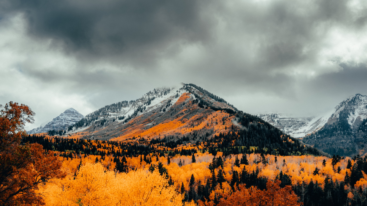 Обои высокогорье, осень, гора, природа, облако в разрешении 1280x720
