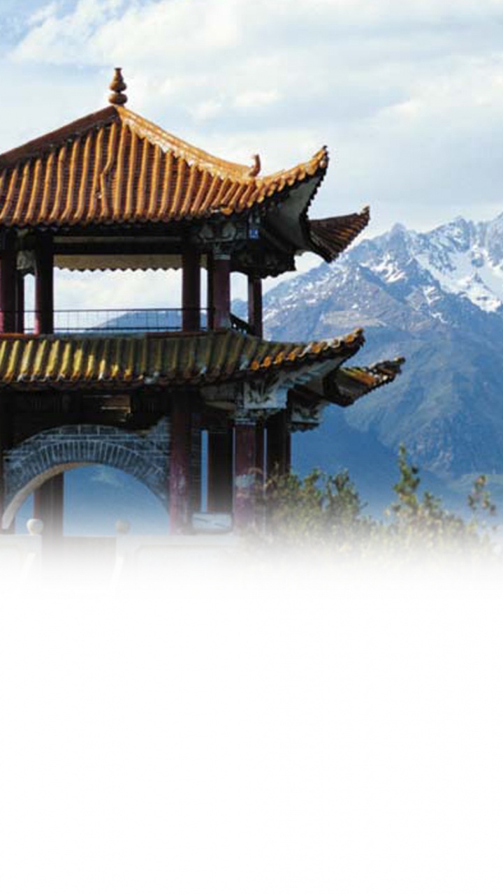 Обои китайская архитектура, пагода, японская архитектура, ориентир, туризм в разрешении 720x1280
