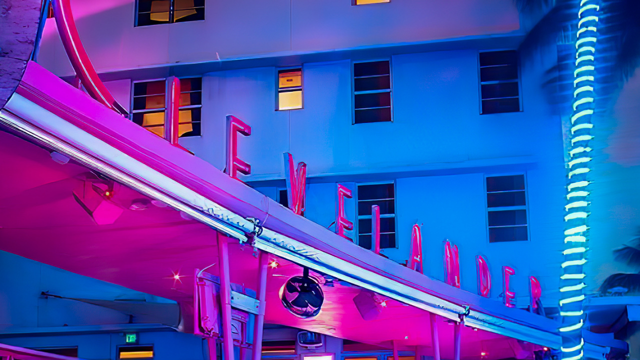 Обои отражение, мажорель синий, вода, здание, синий в разрешении 1280x720