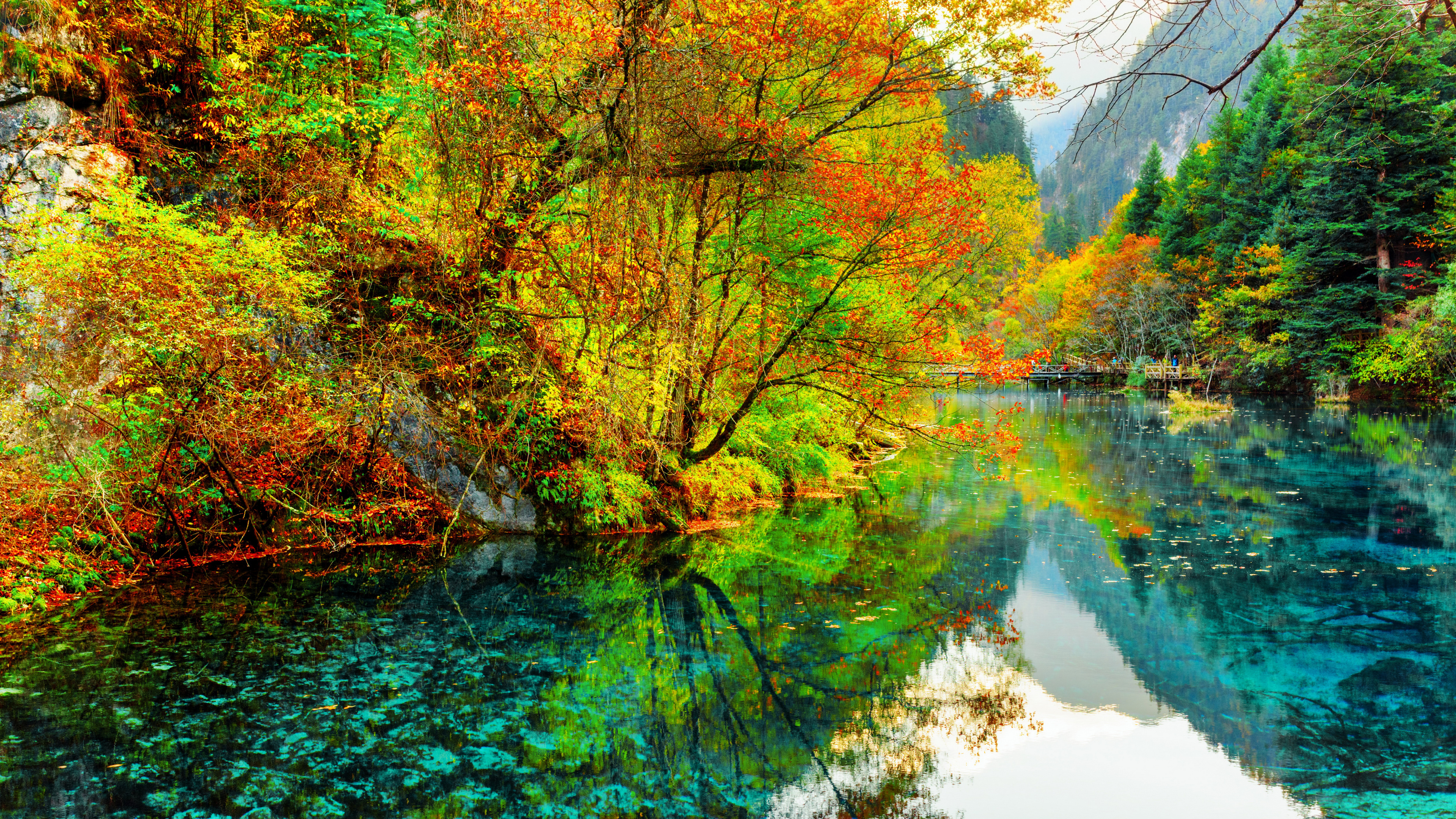 Обои парк, национальный парк, озеро, природа, отражение в разрешении 3840x2160