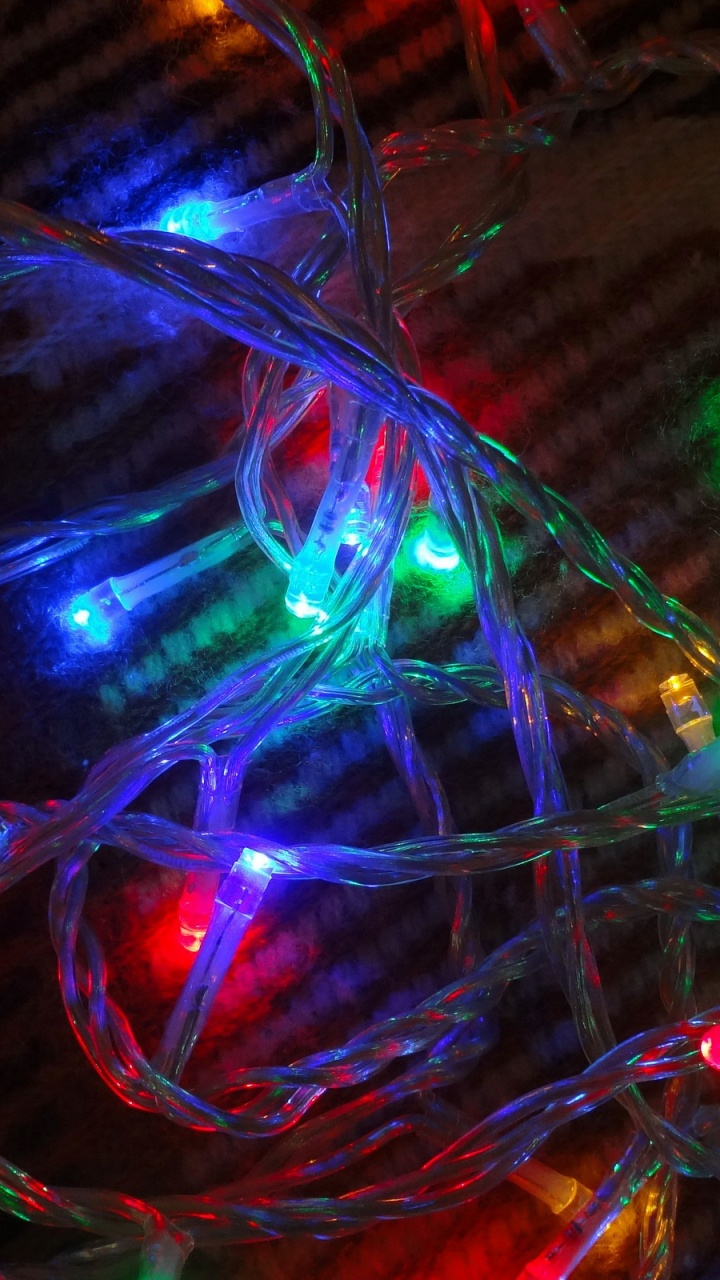 Обои свет, Рождественские огни, Рождественский день, освещение, неон в разрешении 720x1280