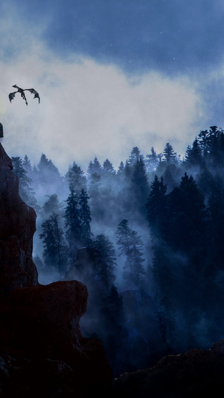 Обои облако, атмосфера, природный ландшафт, дерево, нагорье в разрешении 720x1280