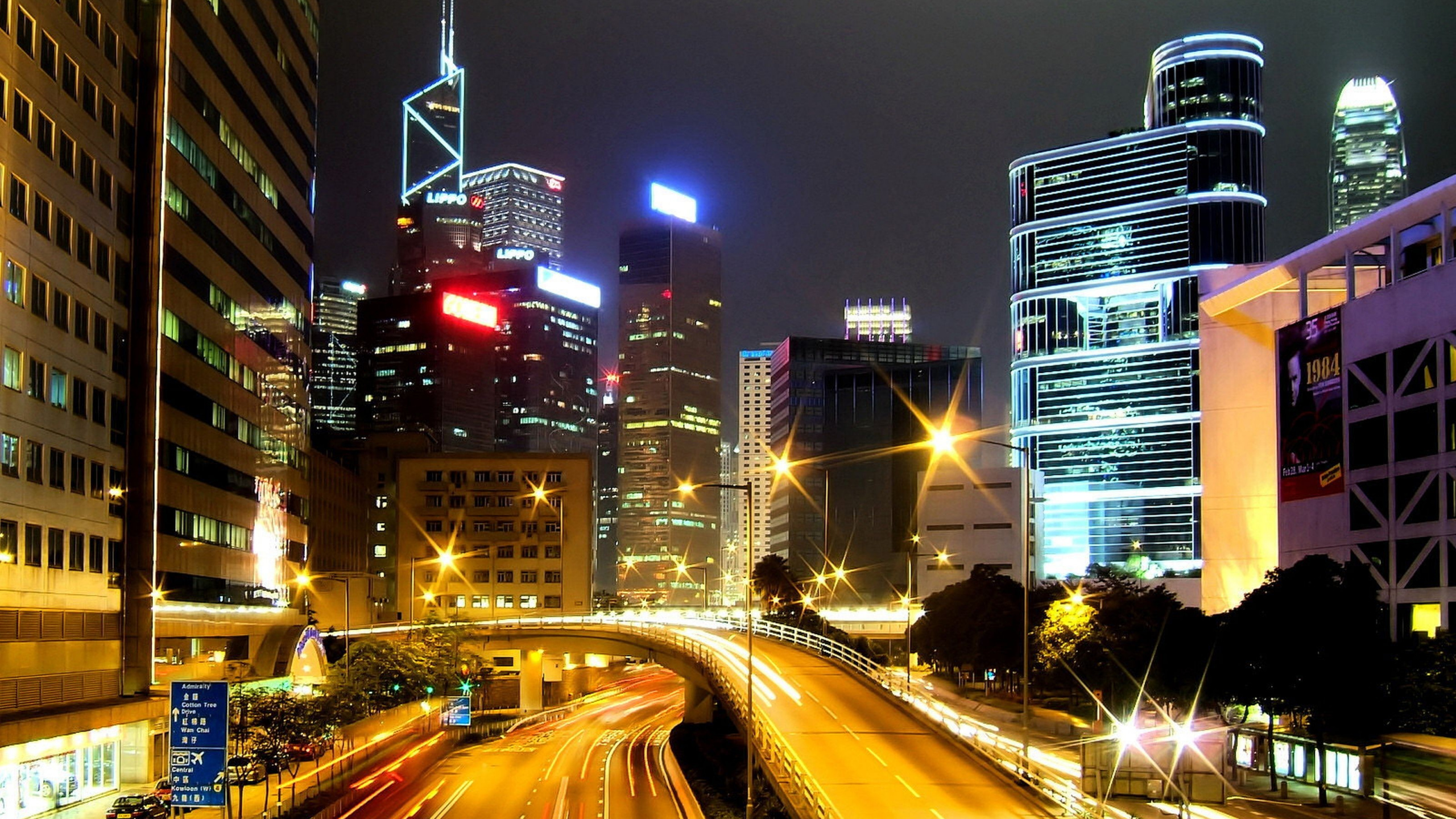 Обои Гонконг, город, городской пейзаж, городской район, метрополия в разрешении 2560x1440
