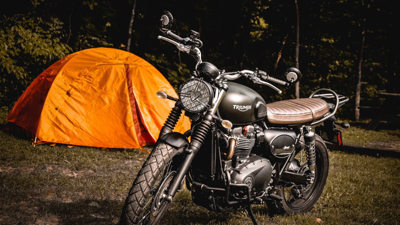 Обои мотоцикл кемпинг, мотоцикл, Кемпинг, палаточный лагерь, Дайтона Бич Неделю Велосипед в разрешении 1280x720