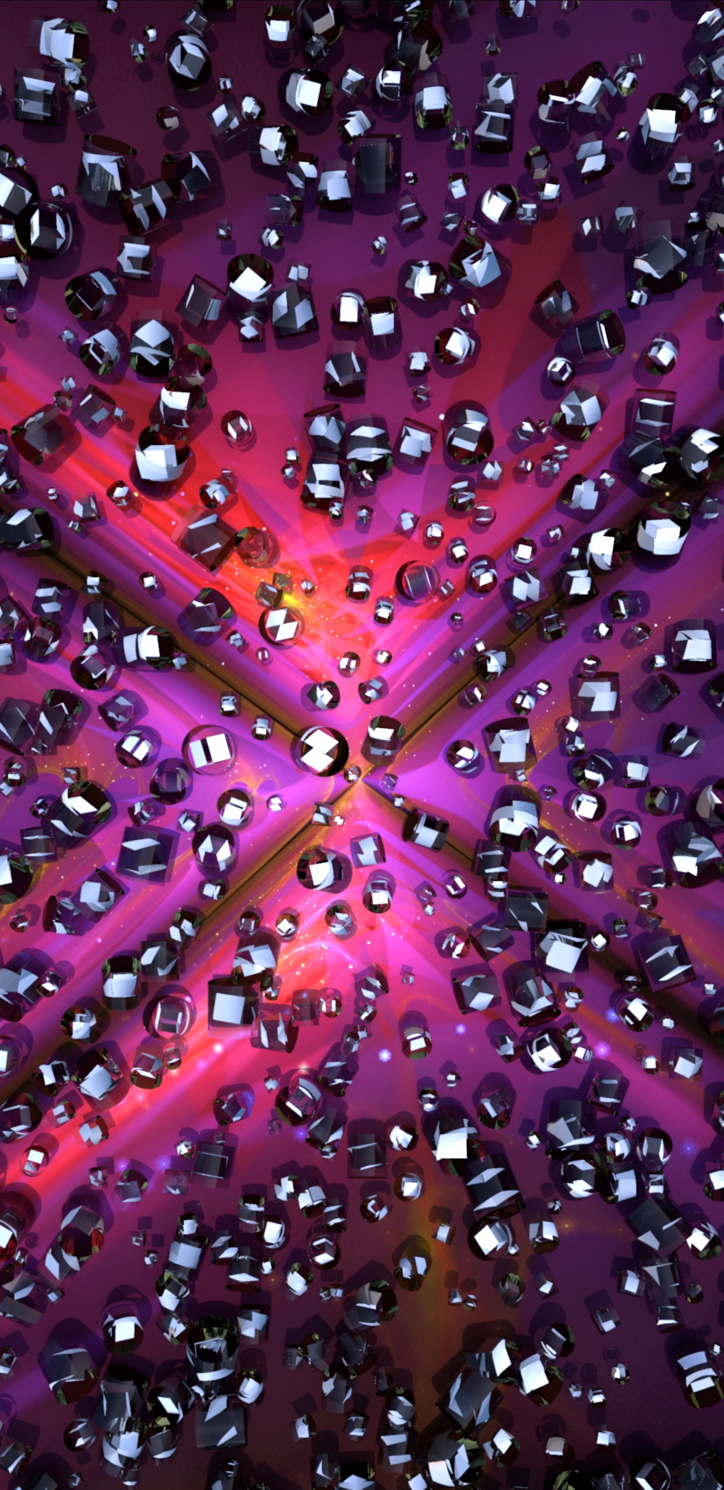 Обои абстракция, вода, розовый, пурпур, пурпурный цвет в разрешении 1440x2960