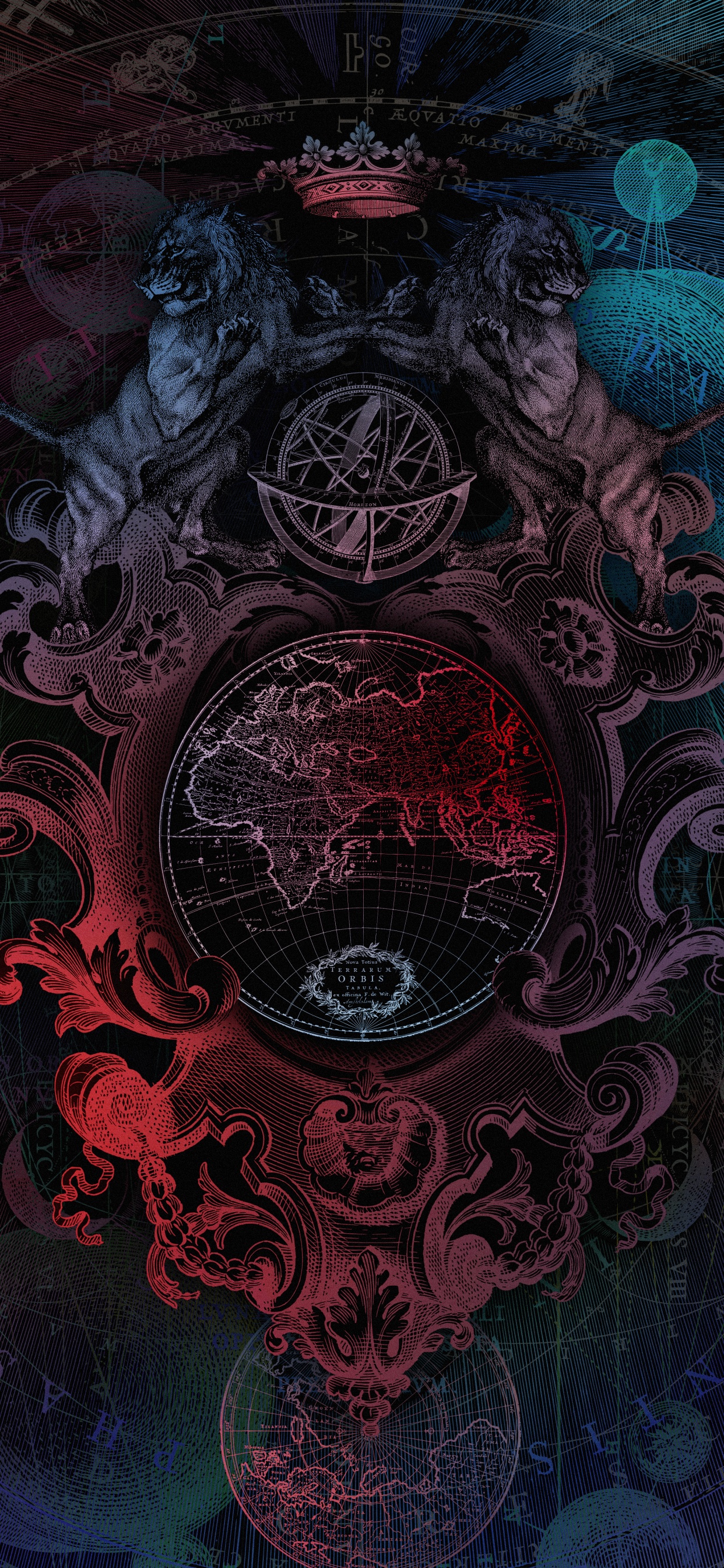 Обои фрактальное искусство, арт, рисование, визуальное искусство, постер в разрешении 1242x2688