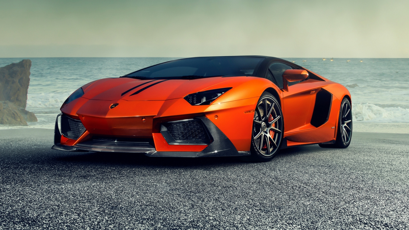 Обои Ламборджини, спорткар, авто, суперкар, Ламборгини авентадор в разрешении 1366x768