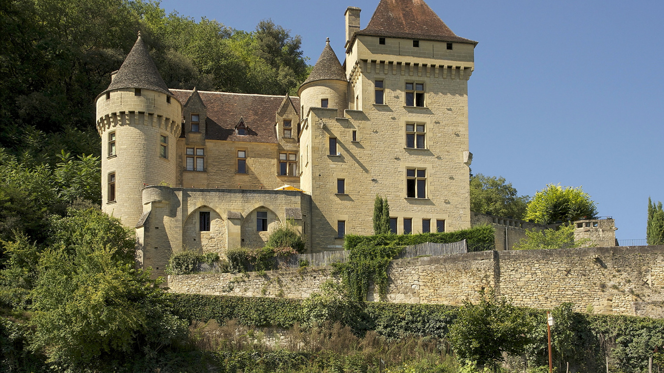 Обои Chteau де ла Malartrie, Ла Malartrie, замок, средневековая архитектура, здание в разрешении 1366x768