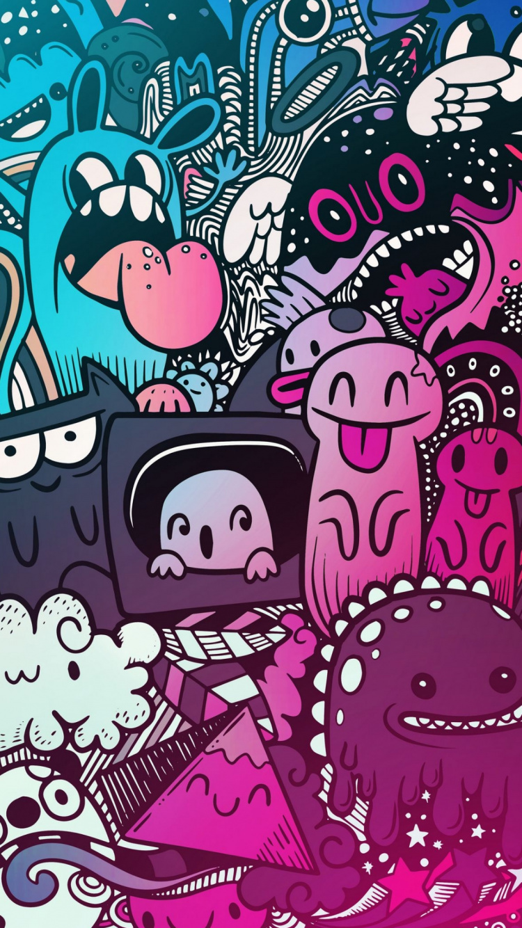 Обои постер, визуальное искусство, рисование, арт, уличное искусство в разрешении 750x1334