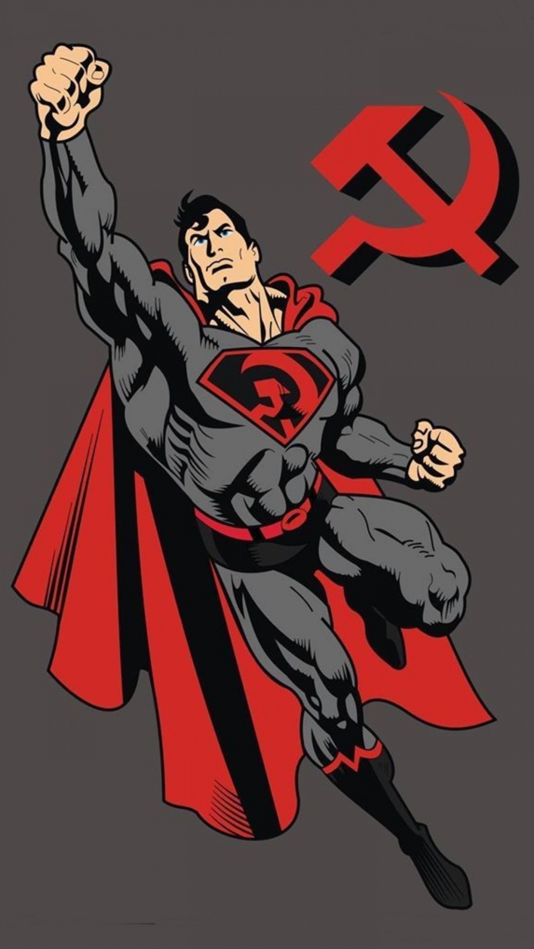 Обои супермен летит, Супермен, Супермен Красный Сын, Бэтмен, комиксы dc в разрешении 1080x1920