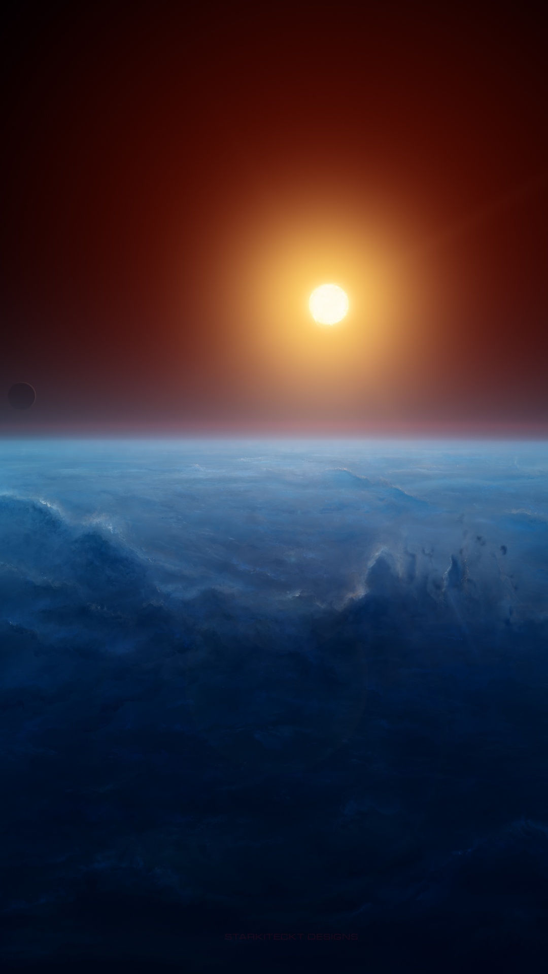 Обои земля, атмосфера, горизонт, астрономический объект, космическое пространство в разрешении 1080x1920