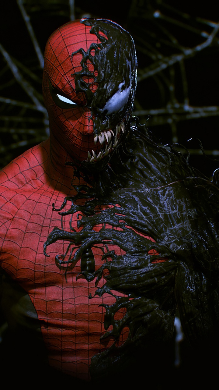 Обои marvel, Человек-паук Веном, веном, человек-паук, Карнаж в разрешении 720x1280