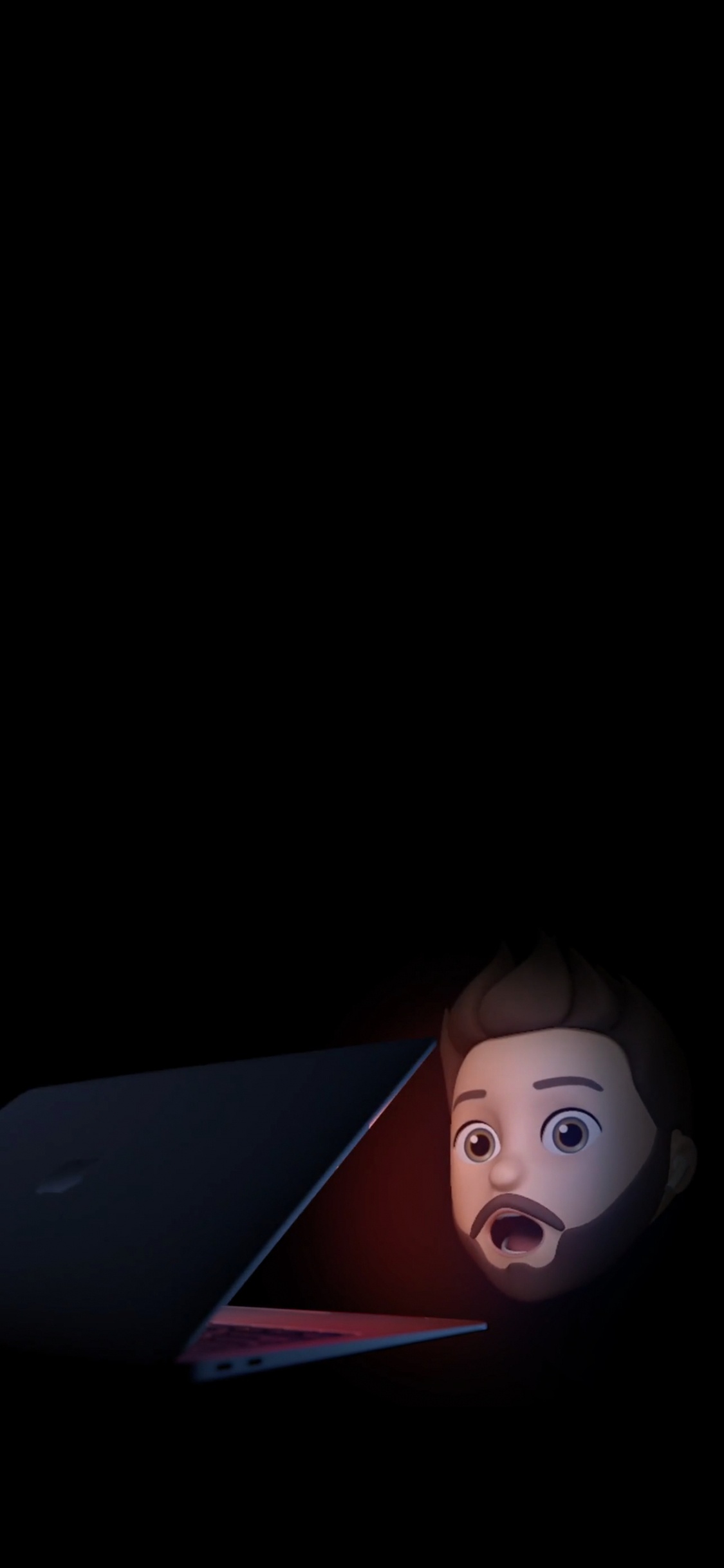 Обои темнота, анимация, графика, графический дизайн, ночь в разрешении 1125x2436