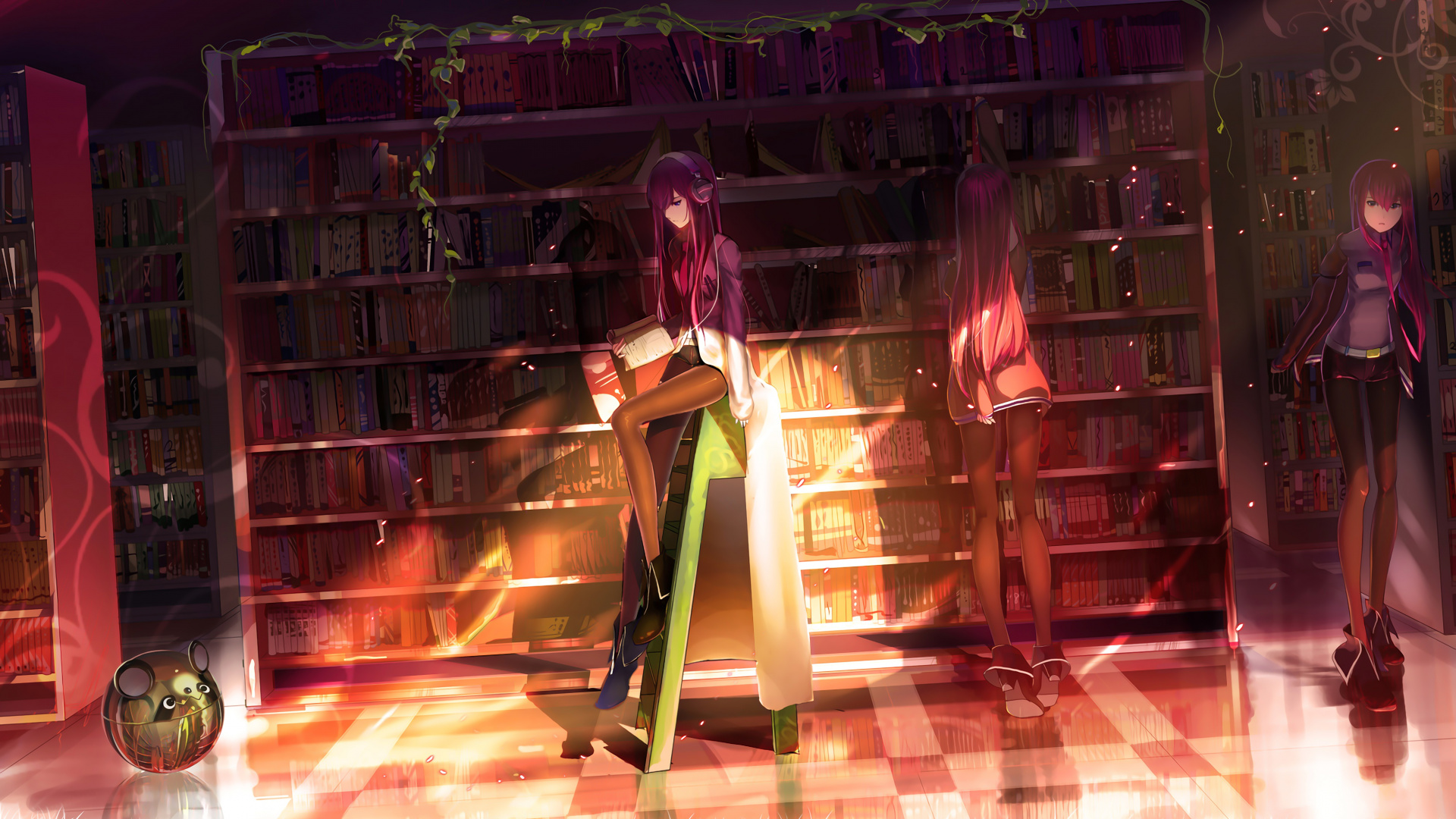 Обои Штейнс Ворота, makise лучше, аниме, компьютерная игра, Представление в разрешении 1920x1080